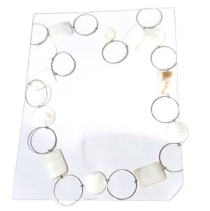 Genuine shell mother of pearl vintage link necklace